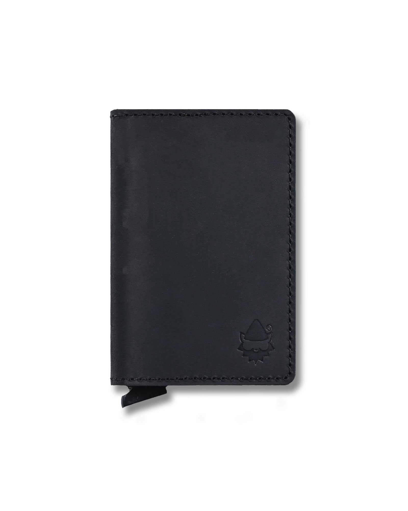 Tarjetero Cilibir cuero negro con protección RFID anti-clonación Gnomo