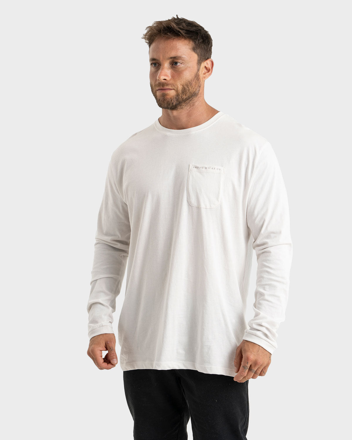 Polera Algodón Orgánico Manga Larga Golfer Hombre - White / S