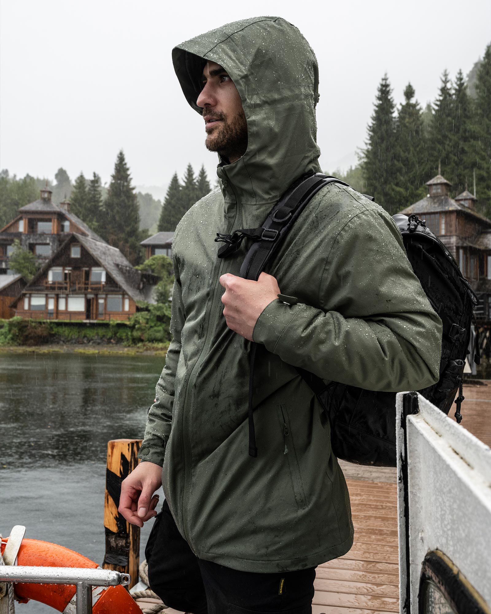 Chaqueta Impermeable 3-1 Eco Hager Hombre
