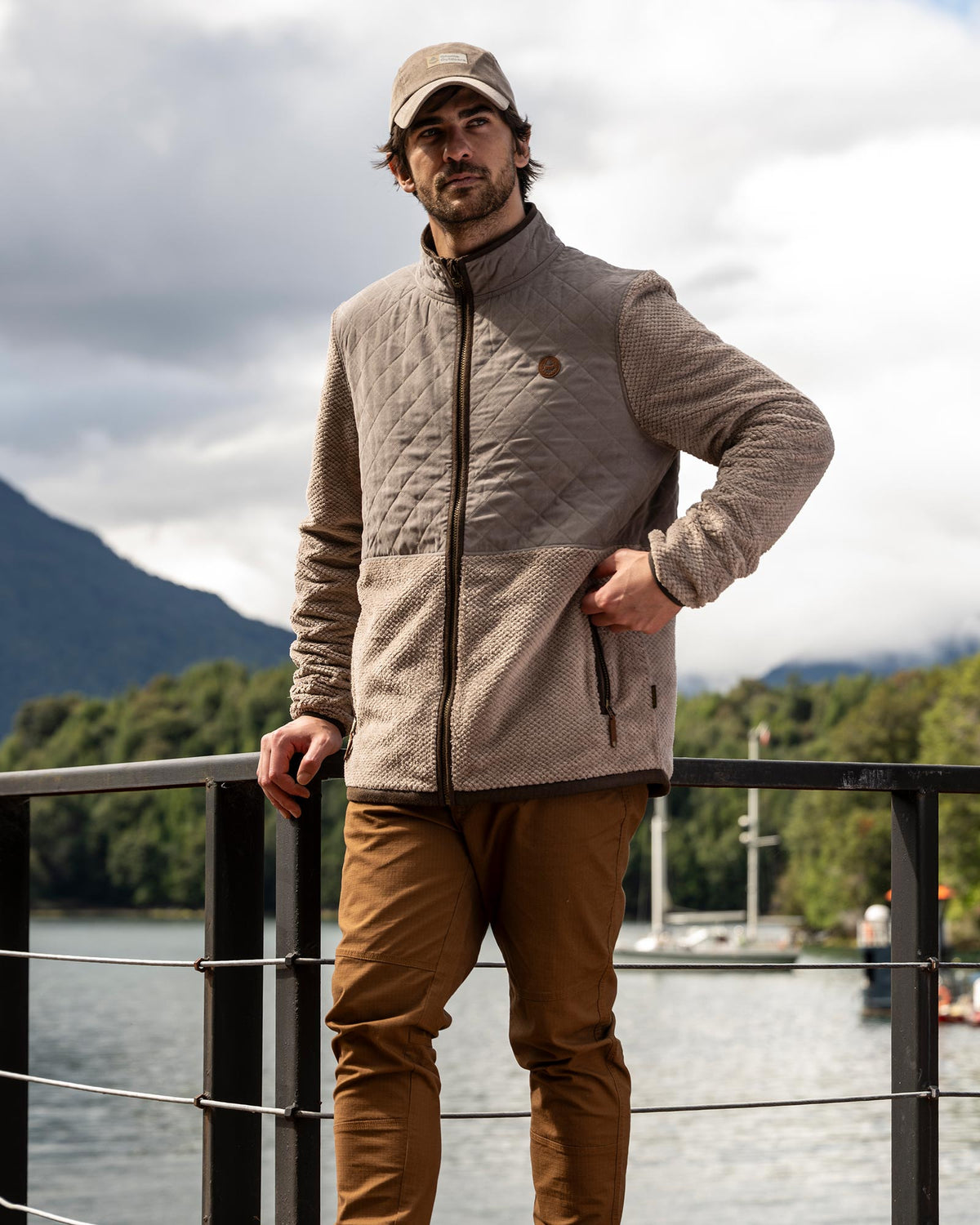 Short Fleece Eco Solberg Hombre - Light Brown / S